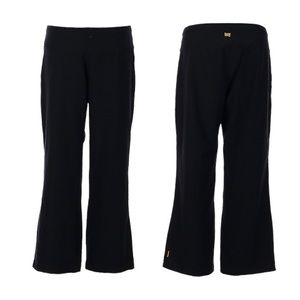 Lucy Tech Crop Black Stretch Wide Leg Activewear Pants Size M